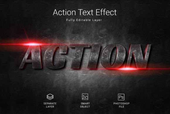 Action Psd Text Style Effect Mockup