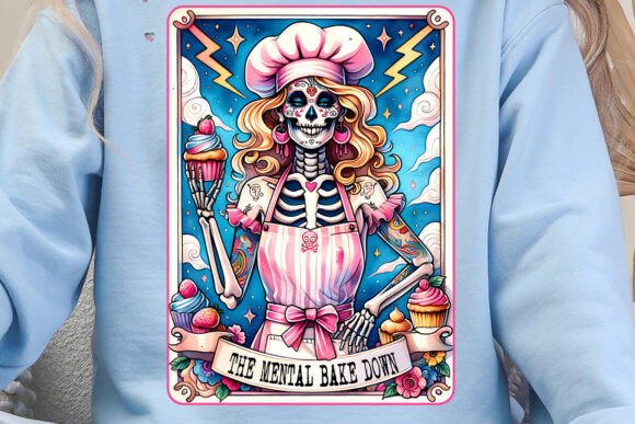 Baking Tarot Card PNG Mental Bake Down: Creative Design Asset