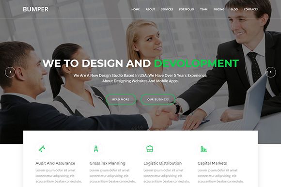 Bumper Material Design Agency Template