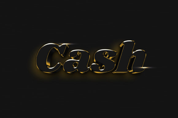 Cash - 3D Text Style Effect PSD for Bold Visual Impact