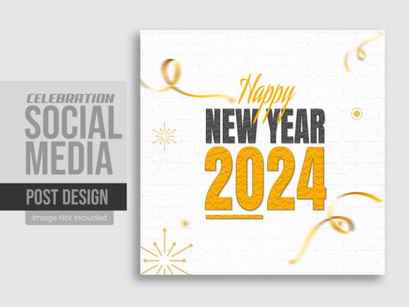 Celebration Social Media Post: Editable New Year Template