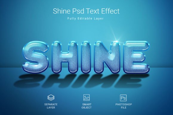 Create Glowing Text with Shine Psd Text Style Effect Mockup