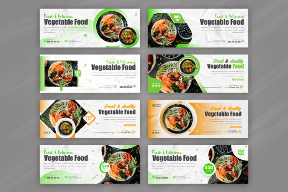 Creative Food Vegetable Facebook Cover Design for Your Brand