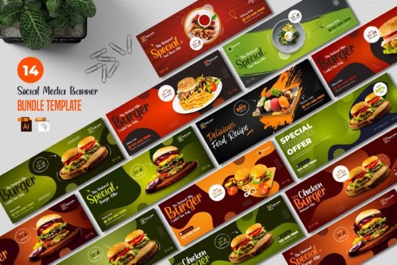 Elevate Your Brand with a Social Media Cover Banner Bundle Set