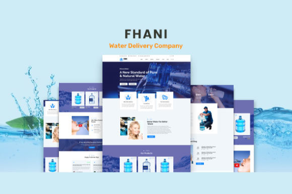 Fhani: A Clean & Modern Website Template for Water Companies