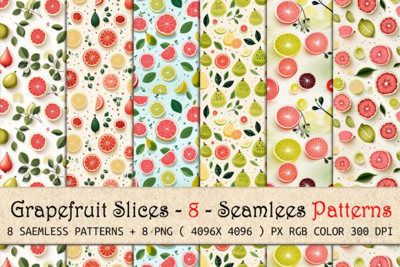 Freshen Up Your Designs with Grapefruit Slices Patterns