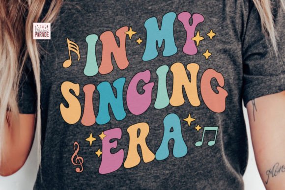 In My Singing Era: Retro Singer PNG for Creative Designs