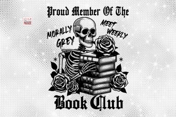 Morally Grey Book Club PNG Skeleton Design