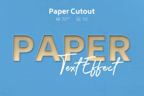 Paper Cutout Psd Text Style Effect