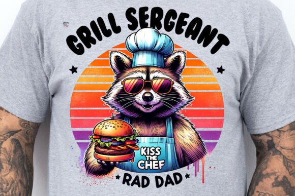Rad Dad Raccoon Grill Sergeant PNG
