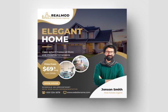 Real Estate Social Media Banner Template