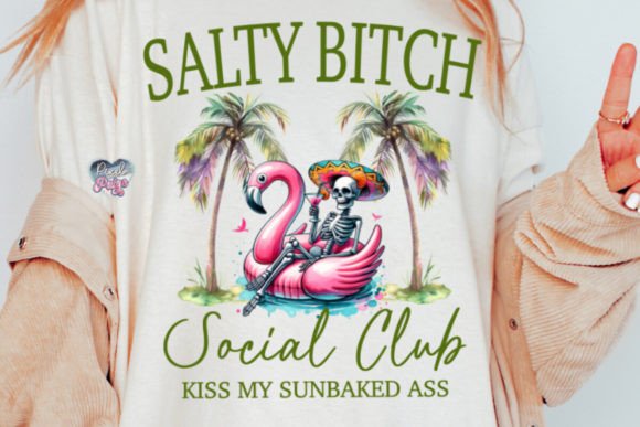 Salty Bitch Social Club PNG Skeleton