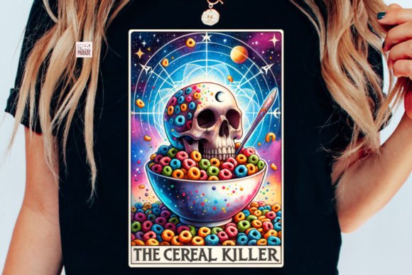 Sassy Skeleton Tarot Card PNG Cereal: Unique Art for Your Projects