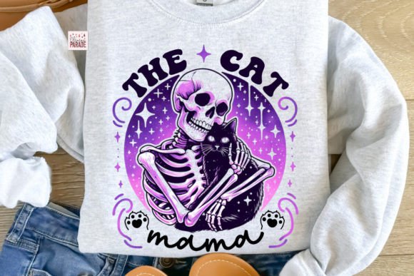 Skeleton Cat Mama Png Cat Lover