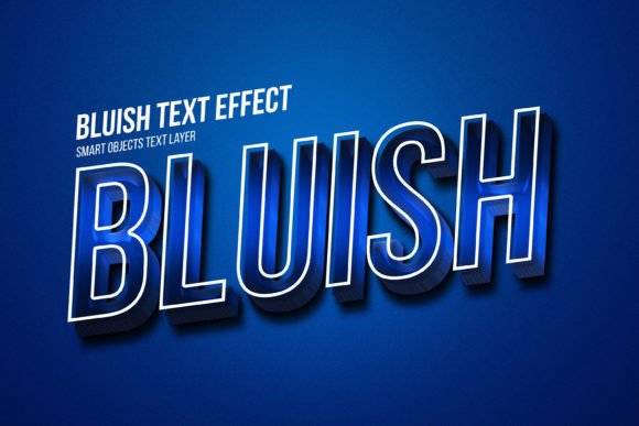 Stunning Bluish Psd Text Style Effect Mockup